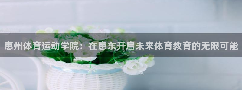 惠州体育运动学院：在惠东开启未来体育教育的无限可能
