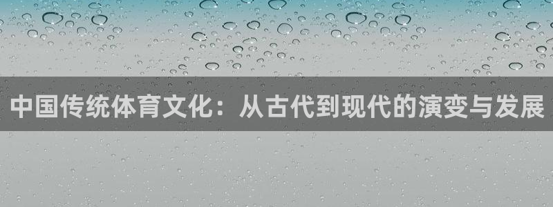 中国传统体育文化：从古代到现代的演变与发展