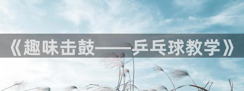 《趣味击鼓——乒乓球教学》